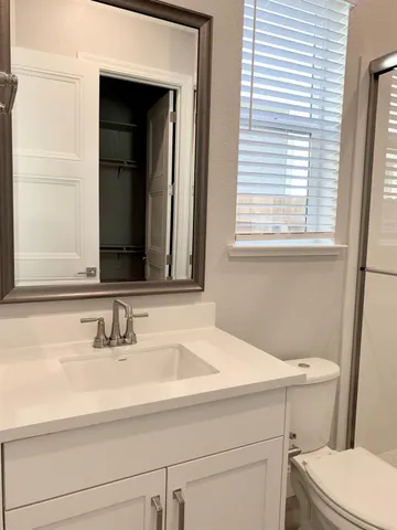 a bathroom with a sink and a toilet