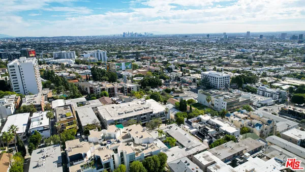 an aerial view of a city