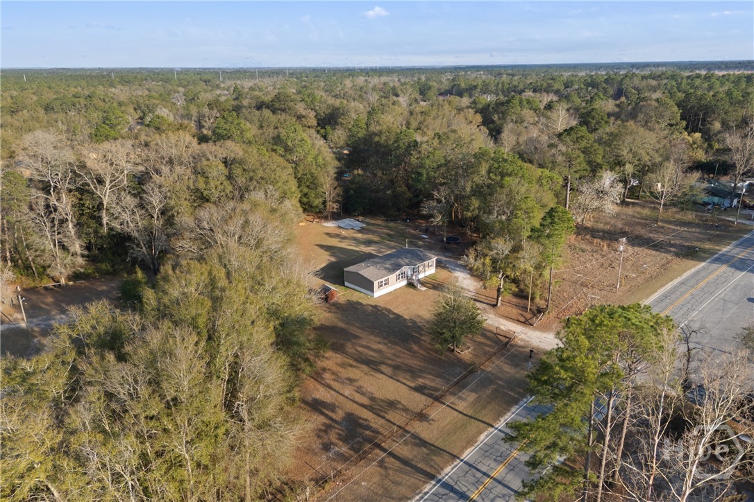 Ariel view of home