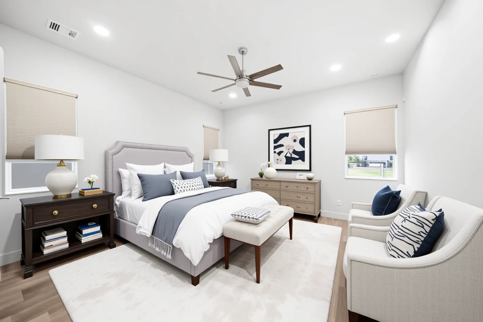 6809 Troya Lane Houston, TX 77092 - Photo 20 of 49 Virtually staged photo of the primary bedroom.