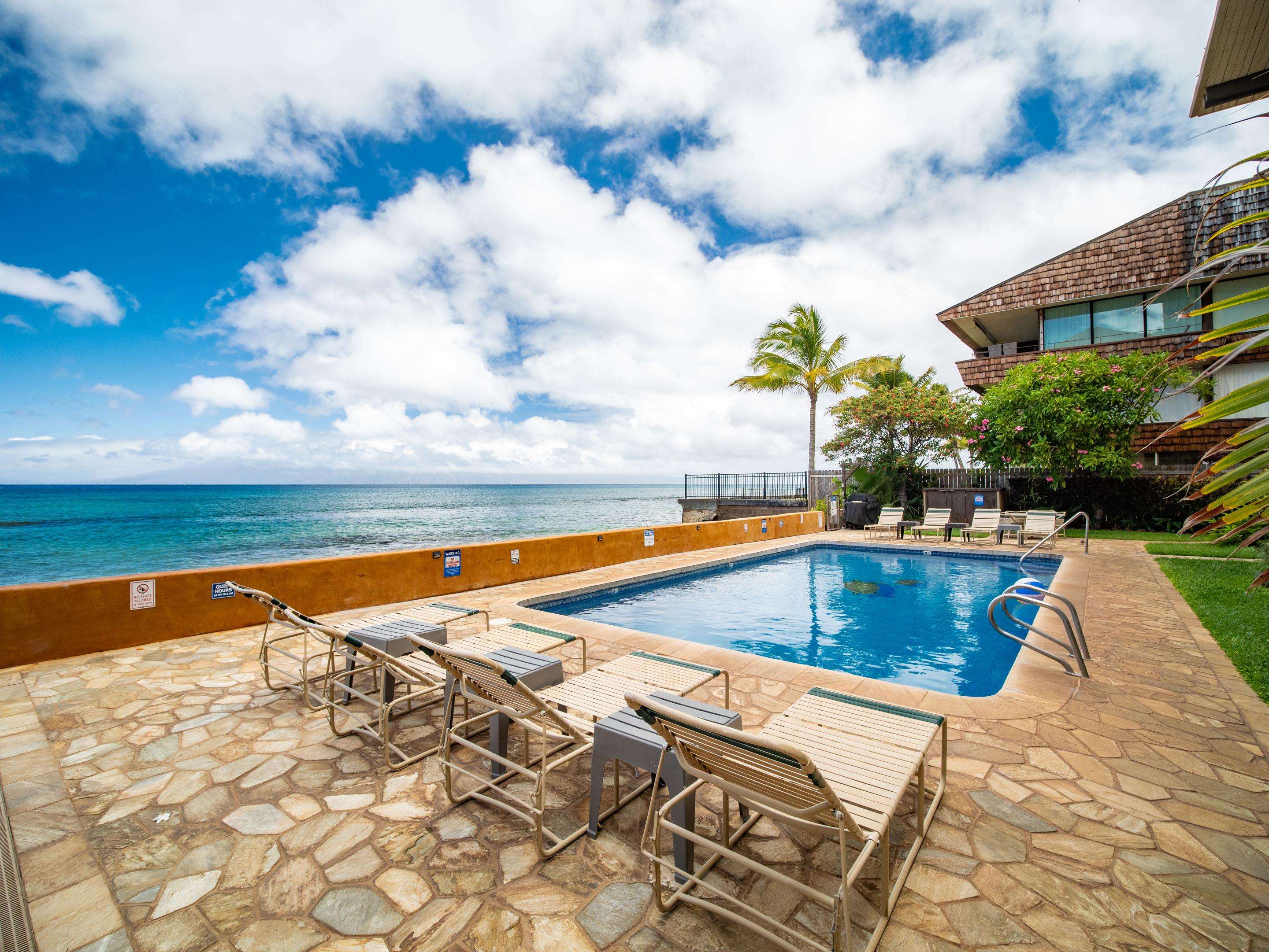 3723 Lower Honoapiilani Road, Unit 104 Lahaina, HI 96761 - Photo 24 of 45 a view of swimming pool with seating space