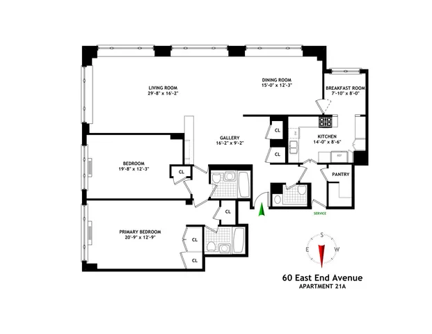 $1,899,000 | 60 East End Avenue, Unit 21A | Upper East Side