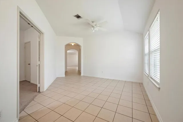 an empty room with a window