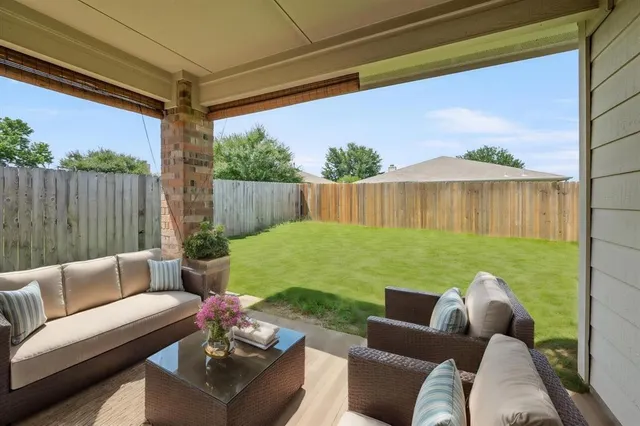 a view of a backyard with a garden