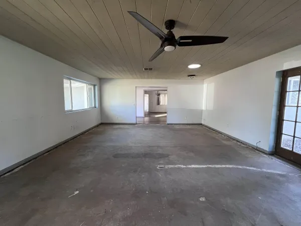 a house view with a seating space