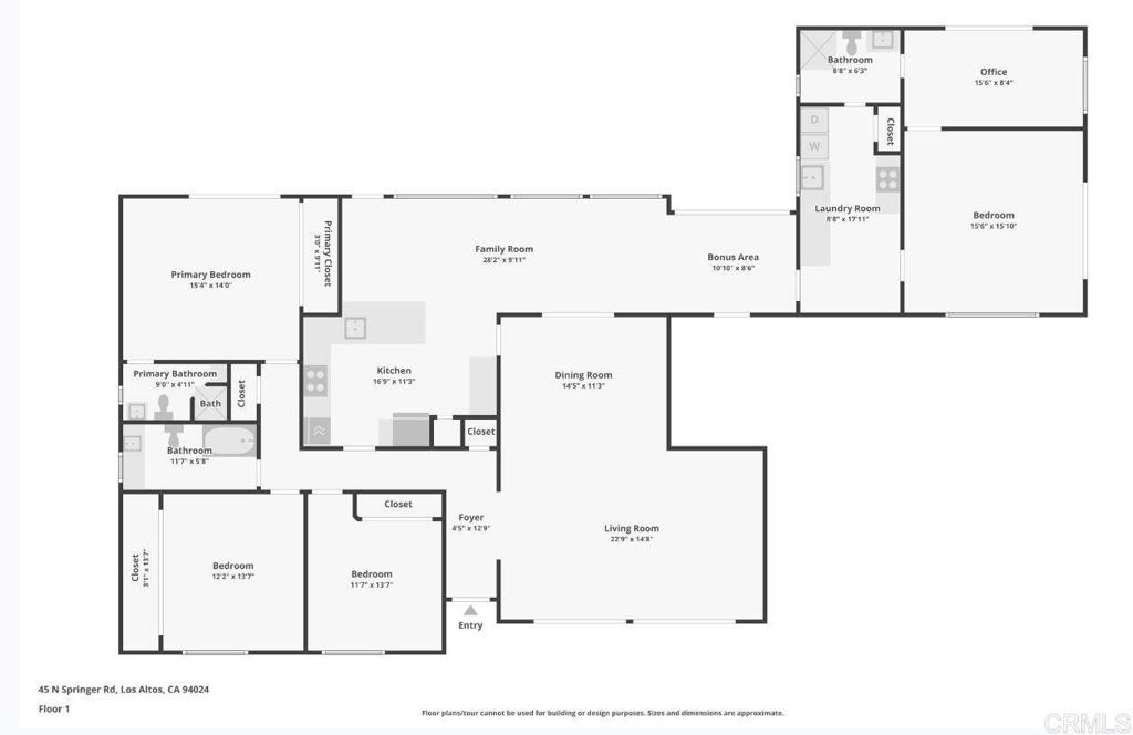 45 Springer Road Los Altos, CA 94024 - Photo 33 of 33 a picture of floor plan