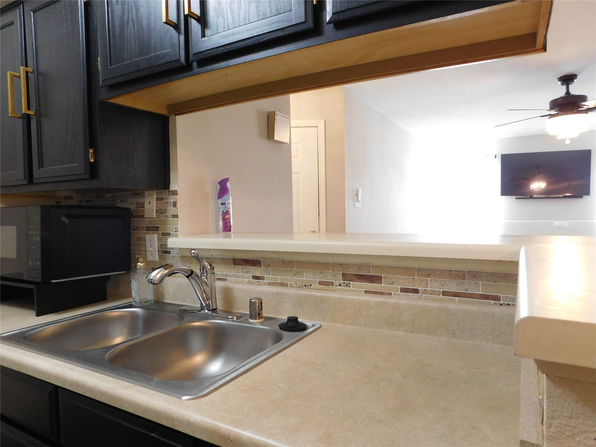 10101 South Gessner Road, Unit 912 Houston, TX 77071 - Photo 13 of 47 a close view of sink and microwave