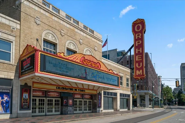 a front view of a building