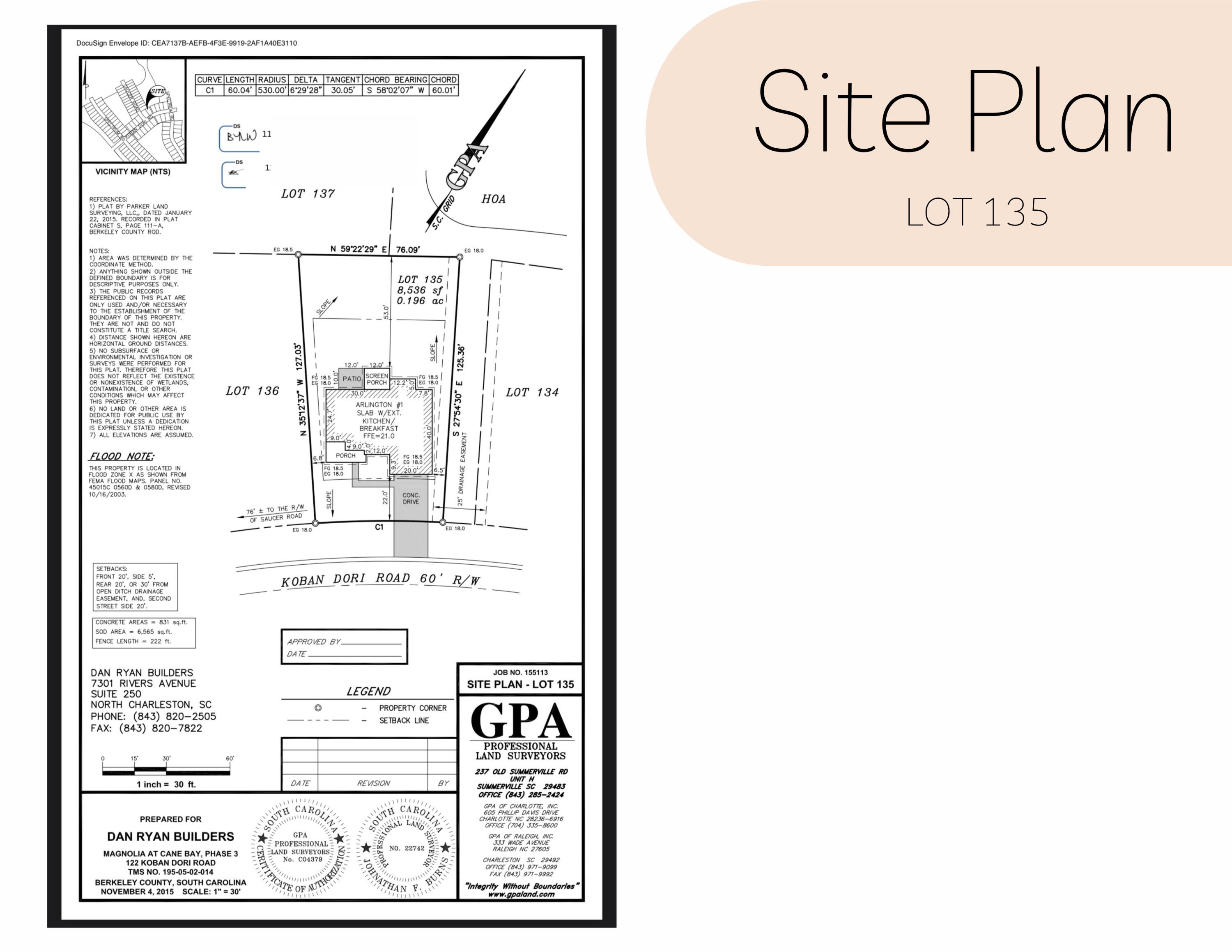 122 Koban Dori Road Summerville, SC 29486 - Photo 67 of 68 Site Plan