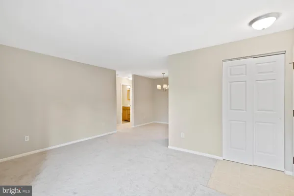 an empty room with an entryway