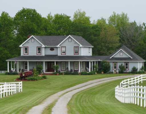 549 Patterson Road New Beaver, PA 16141 - Photo 1 of 8 Exterior Front. Pristine horse farm with a riding arena and a 6 stall horse barn.