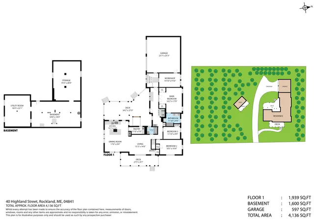 $495,000 | 40 Highland Street, Rockland, ME 04841