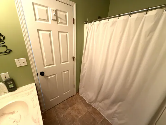 a view of a bathroom with a sink