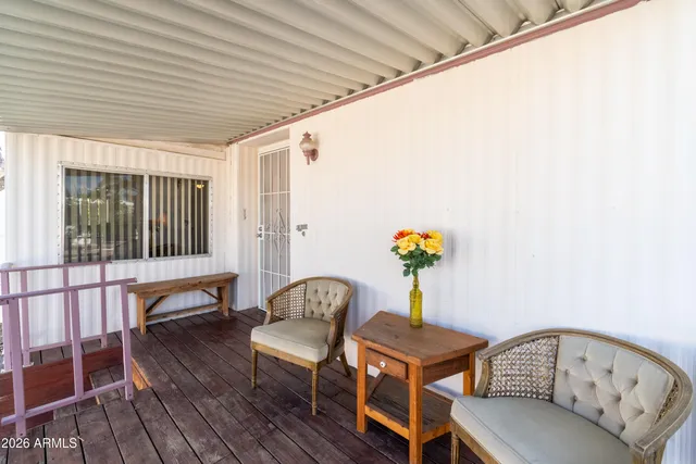 a view of balcony and patio