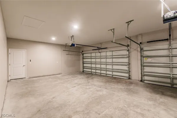 a view of room that has white walls