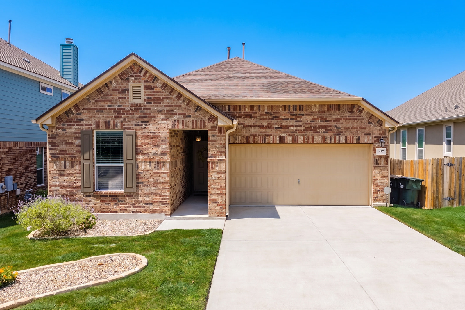 437 Sheepshank Drive Georgetown, TX 78633 - Photo 1 of 22 The simple yet tasteful multi-toned brick exterior and a paved driveway welcome you home.