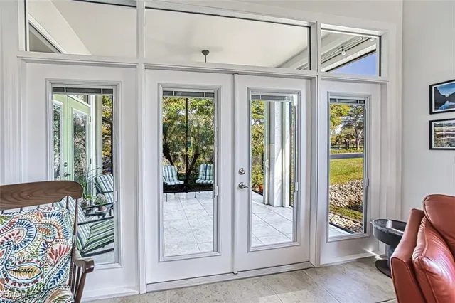 a view of an front door