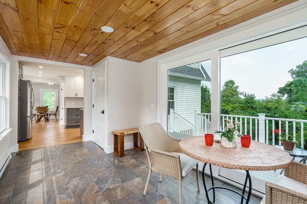 69 High Street Southampton, MA 01073 - Photo 9 of 42 a dining room with furniture and a floor to ceiling window
