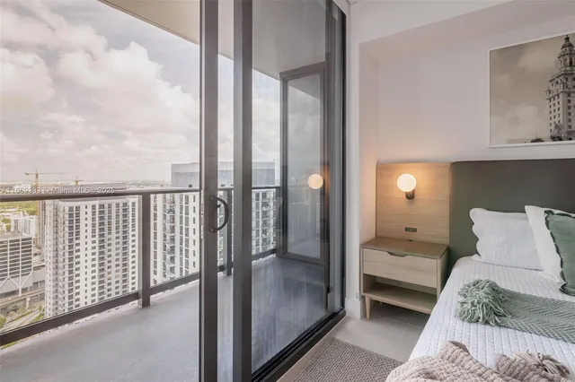 a view of city from balcony