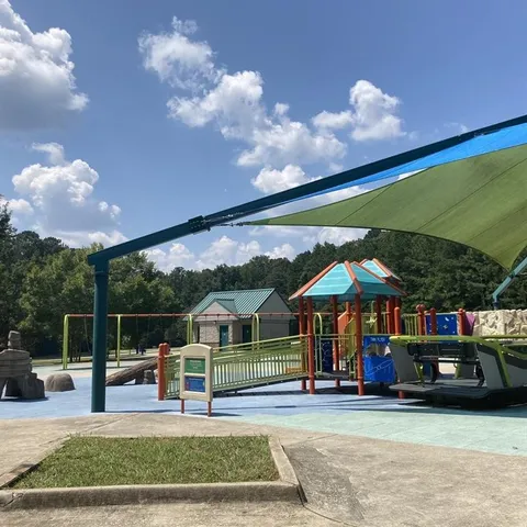 a view of a volley ball court