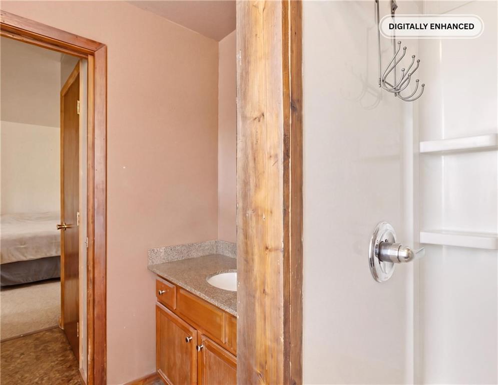 3 Chestnut Street Meyersdale, PA 15552 - Photo 14 of 28 a bathroom with a shower and a sink