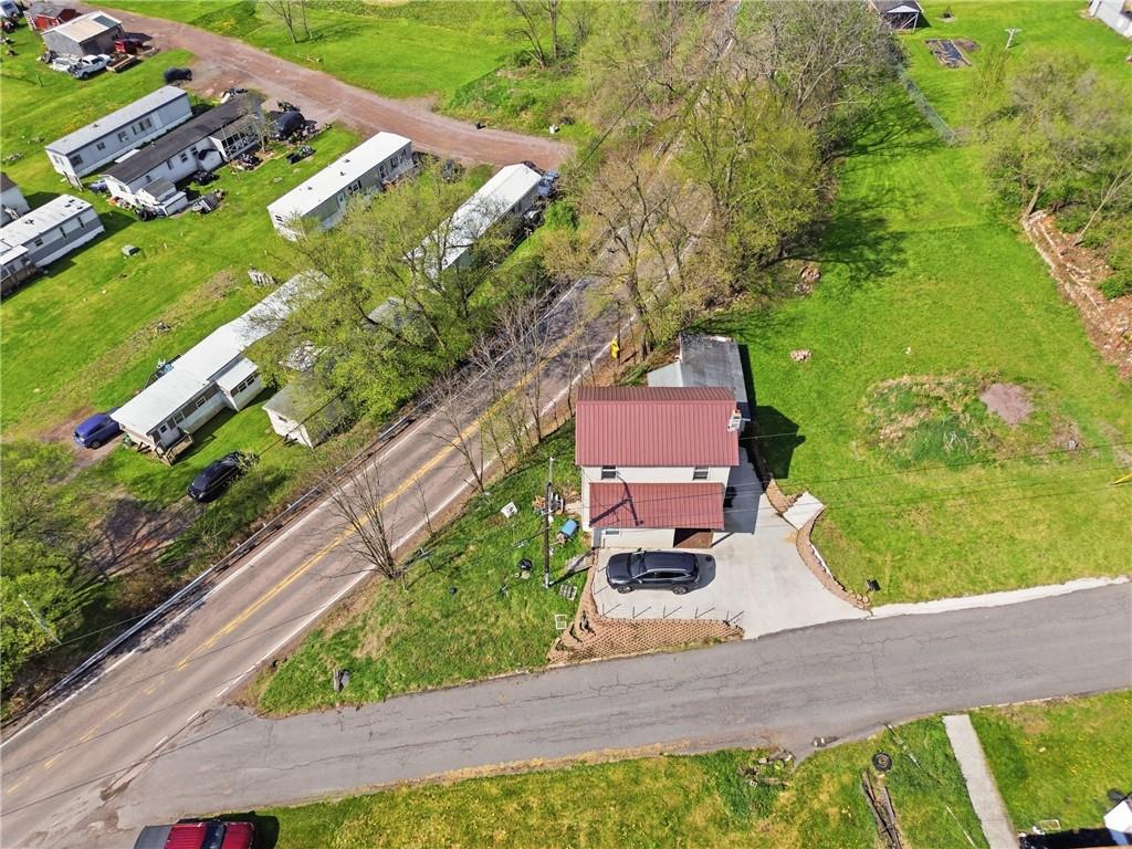 3 Chestnut Street Meyersdale, PA 15552 - Photo 28 of 28 an aerial view of a house with a garden and swimming pool