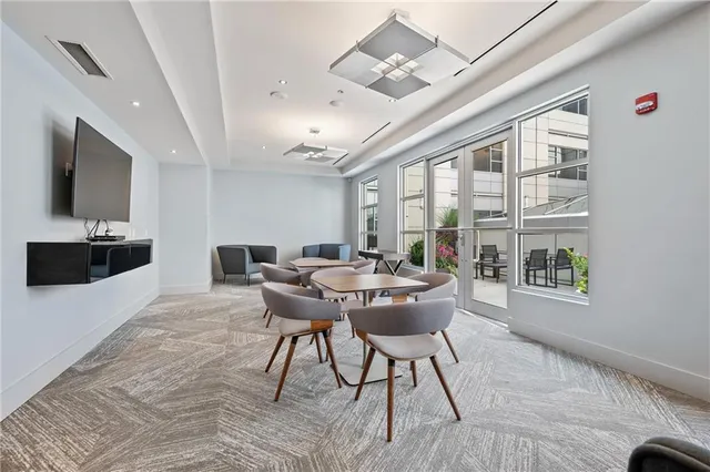 a view of city with tall buildings