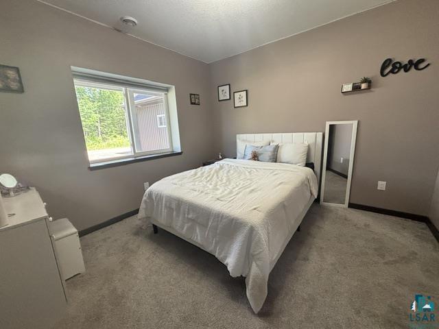 3454 Anderson Road Hibbing, MN 55746 - Photo 13 of 31 Well-lit room featuring light gray walls, plush carpet flooring, a large window with white trim, and dark baseboards