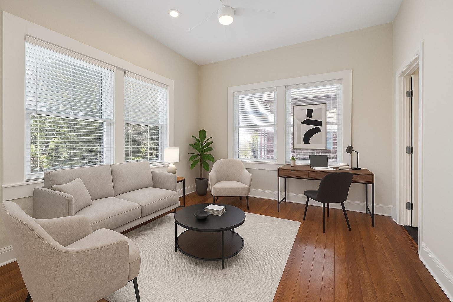 1220 West Gray Street Houston, TX 77019 - Photo 14 of 49 a living room with furniture and a large window