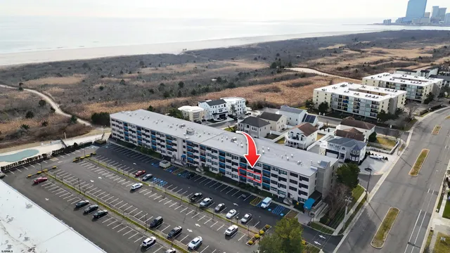 a front view of a multi story building