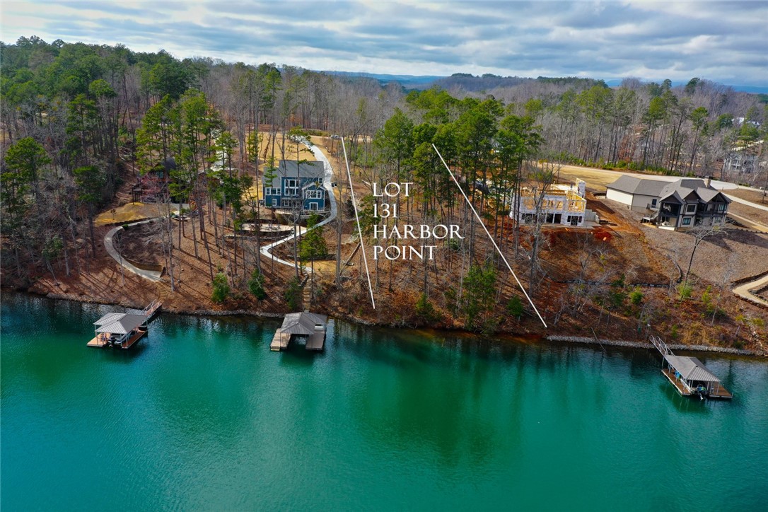 Lot 131 Harbor Point Seneca, SC 29672 - Photo 17 of 48 This elevated view captures homes nestled among trees, offering direct lake access with private boat docks.
