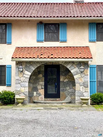 a front view of a house