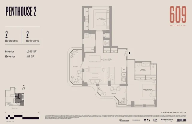 $3,100,000 | 609 2nd Avenue, Unit PH2 | Kips Bay