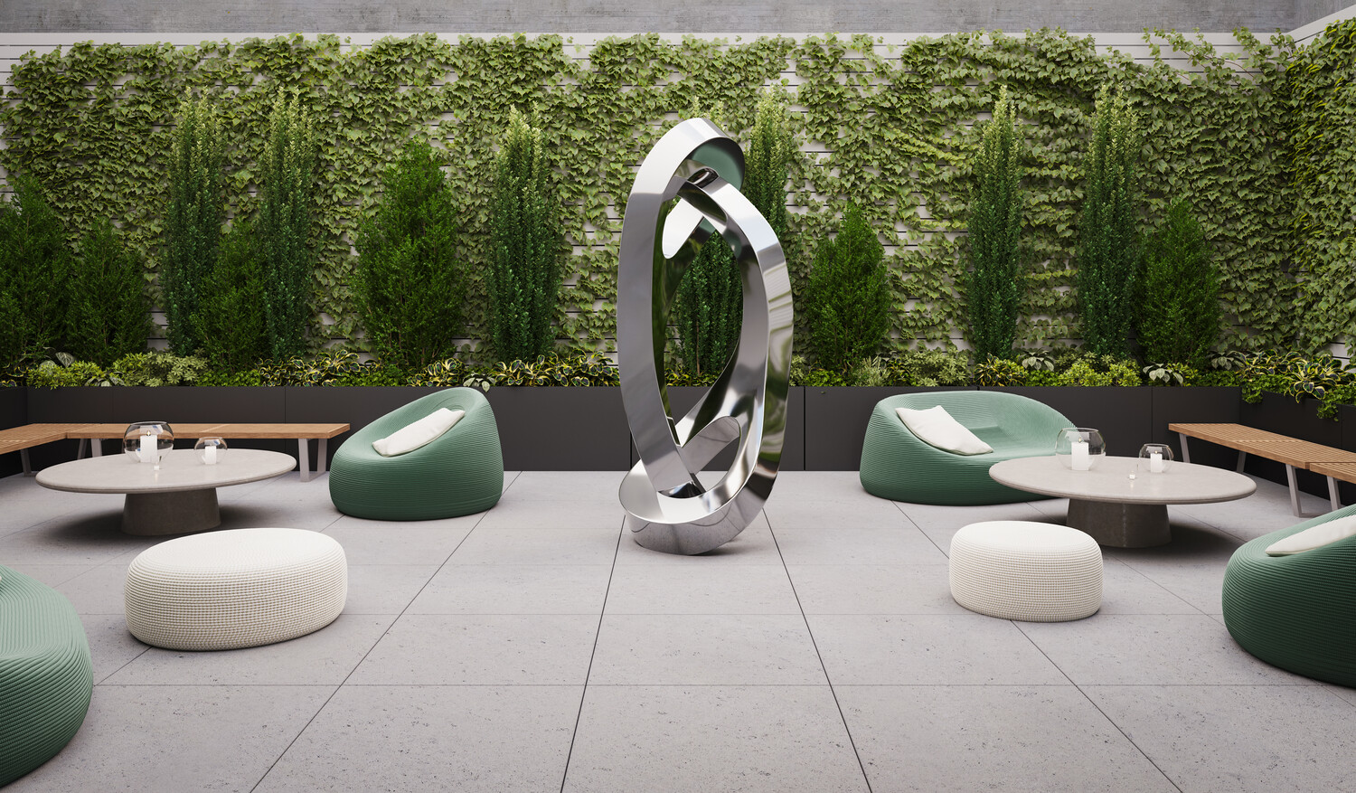 609 2nd Avenue, Unit PH2 Manhattan, NY 10016 - Photo 6 of 12 a view of a backyard with table and chairs