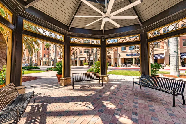 a view of a swimming pool with a porch
