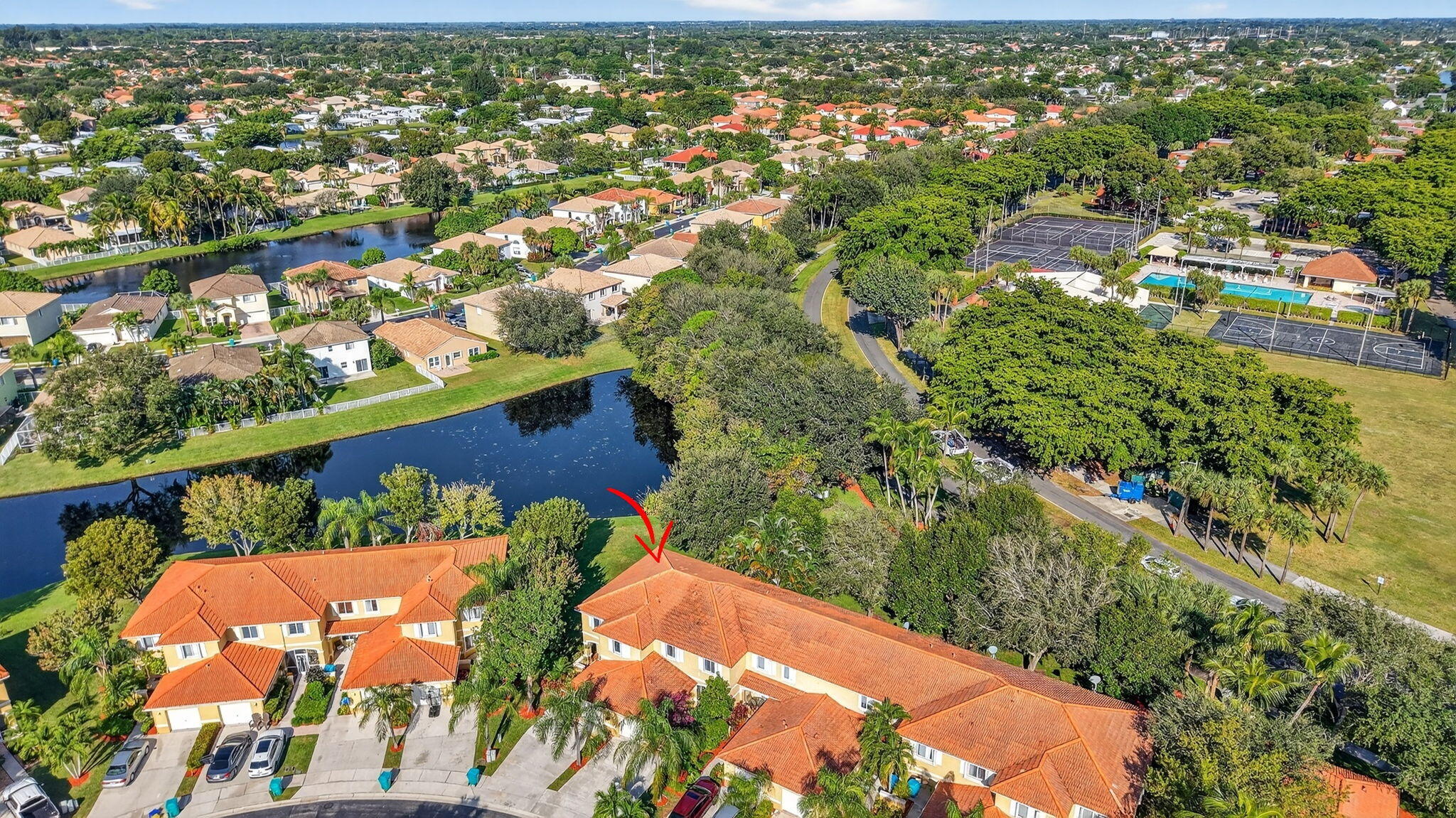 1728 Arezzo Circle Boynton Beach, FL 33436 - Photo 41 of 66 an aerial view of residential houses with outdoor space