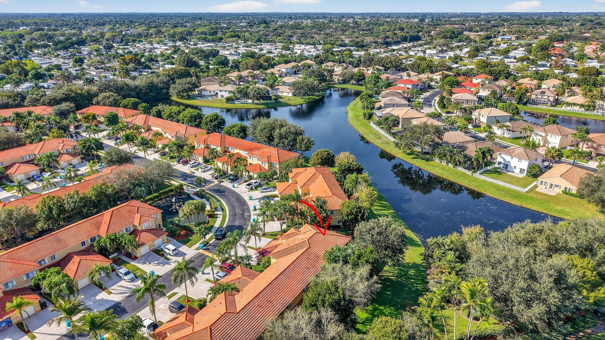 1728 Arezzo Circle Boynton Beach, FL 33436 - Photo 43 of 66 an aerial view of residential houses with outdoor space