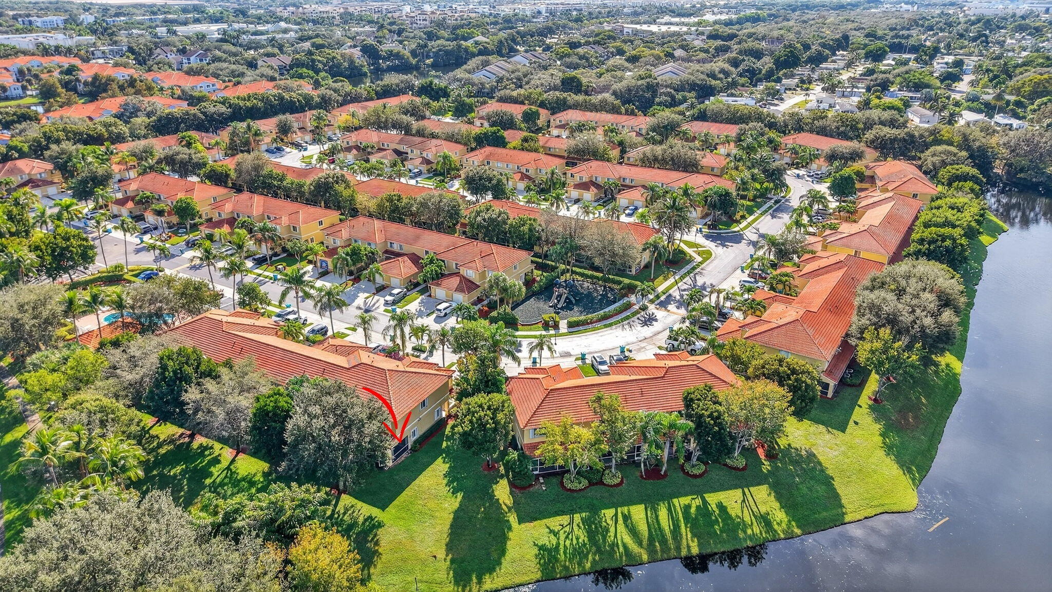 1728 Arezzo Circle Boynton Beach, FL 33436 - Photo 46 of 66 an aerial view of residential houses with outdoor space