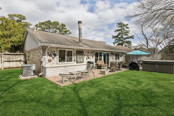 9211 Benwick Street Spring, TX 77379 - Photo 24 of 24 So much backyard Green Space surrounds the Hot Tub and Patio Areas.