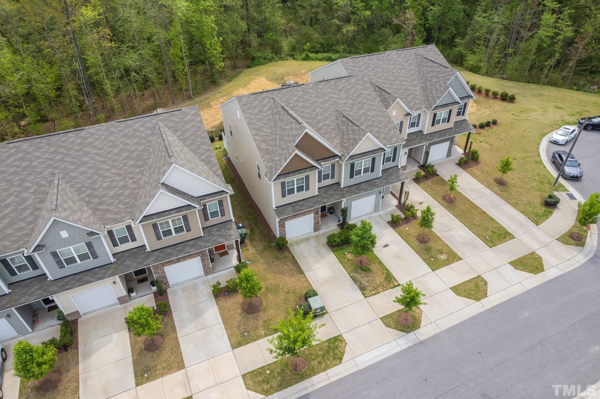 3614 Water Mist Lane Raleigh, NC 27604 - Photo 40 of 50 an aerial view of a house with a garden