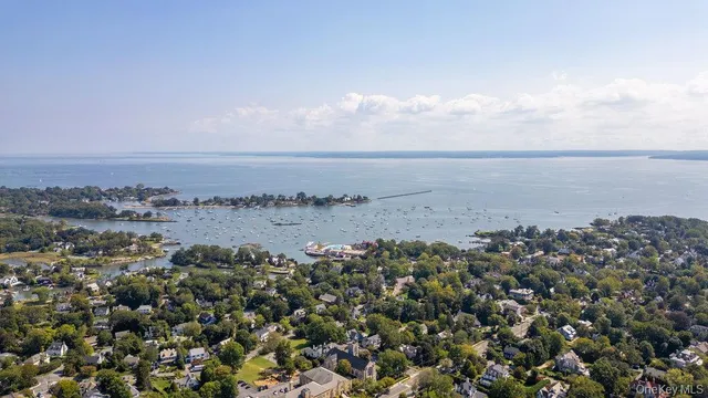 a view of a lake and mountain in the back
