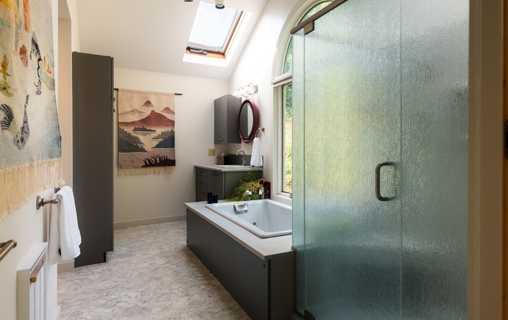 1 Long Plain Road Leverett, MA 01054 - Photo 20 of 39 a bathroom with a sink toilet and shower