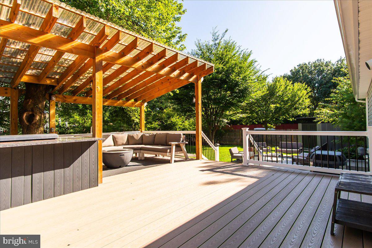 1201 Schaffer Drive Frederick, MD 21702 - Photo 43 of 46 Large Deck with awning and full kitchen
