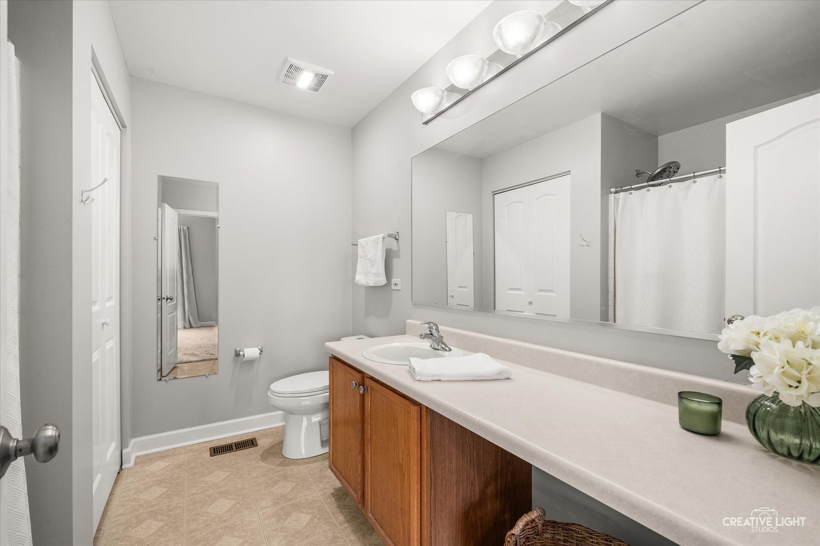 24019 Pear Tree Circle Plainfield, IL 60585 - Photo 14 of 20 a bathroom with a sink a toilet and a mirror
