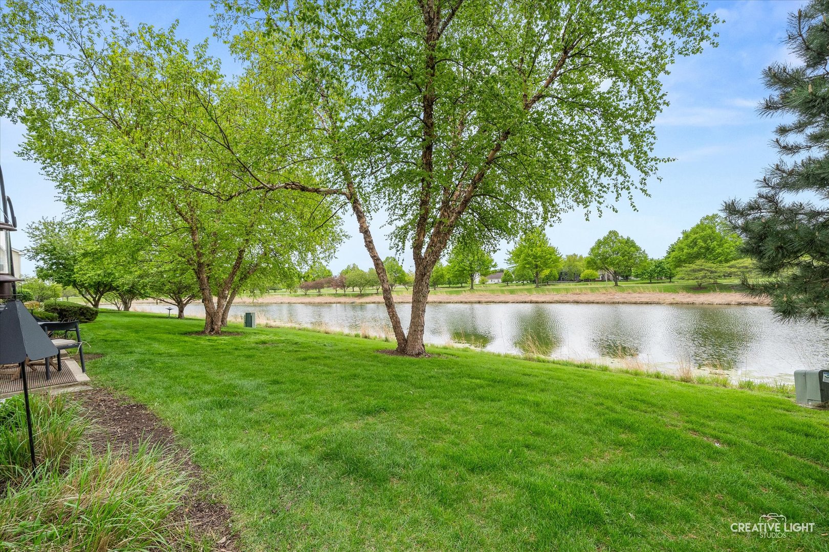 24019 Pear Tree Circle Plainfield, IL 60585 - Photo 20 of 20 a backyard of a house with lots of green space and lake view