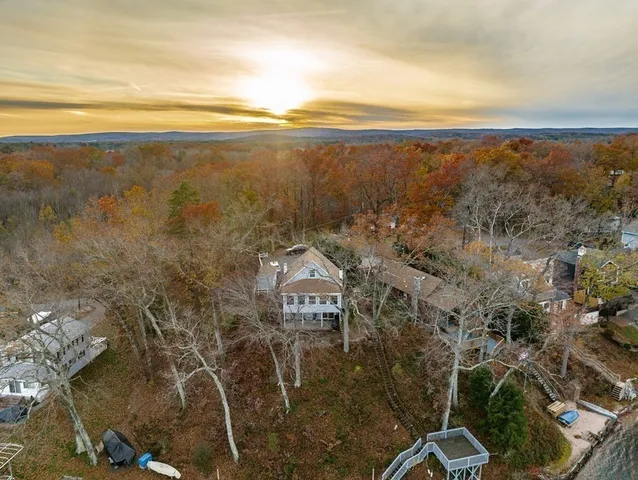 a view of a city with ocean view
