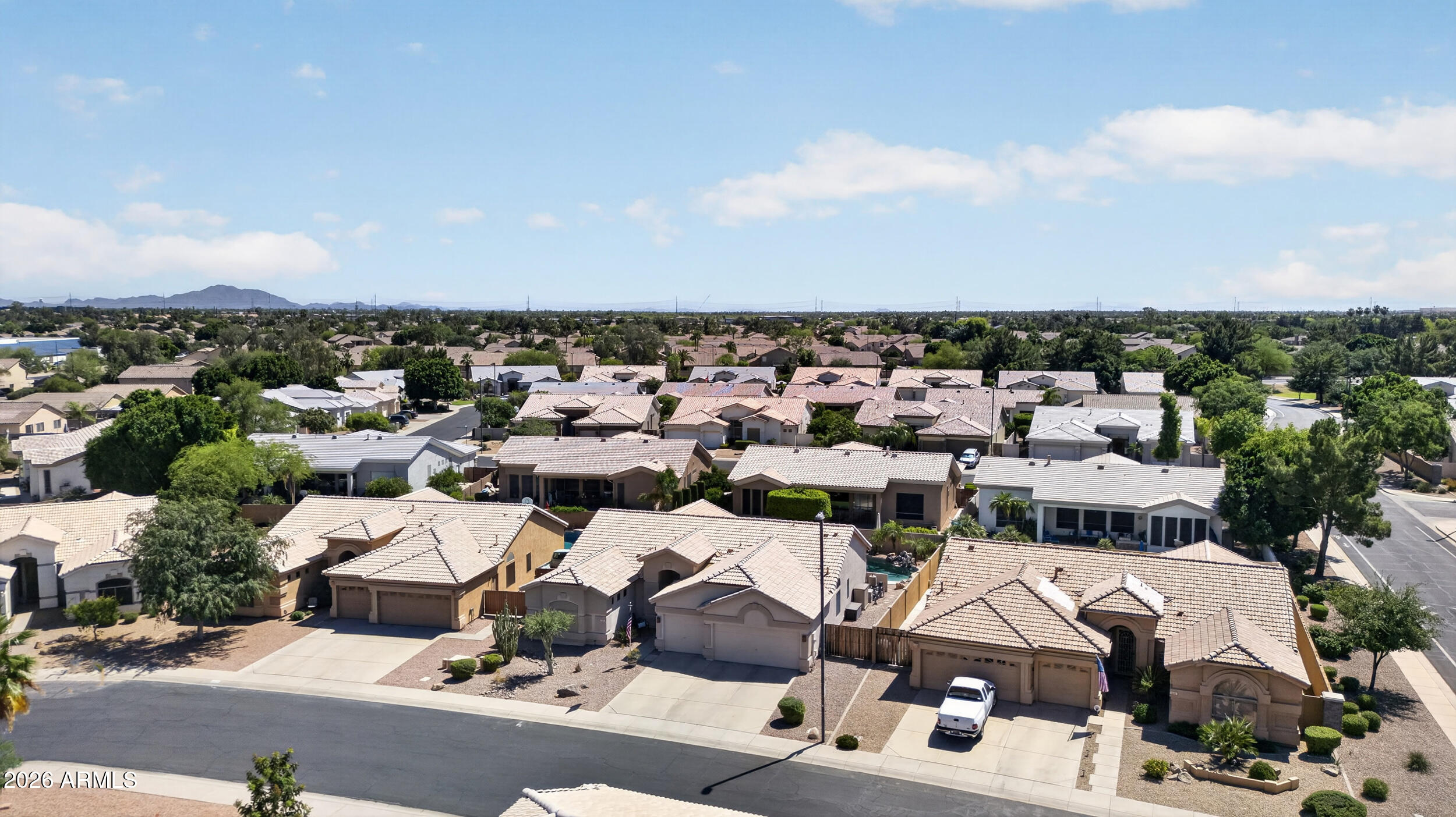 625 West Merrill Avenue Gilbert, AZ 85233 - Photo 46 of 48 an aerial view of a residential houses with city view