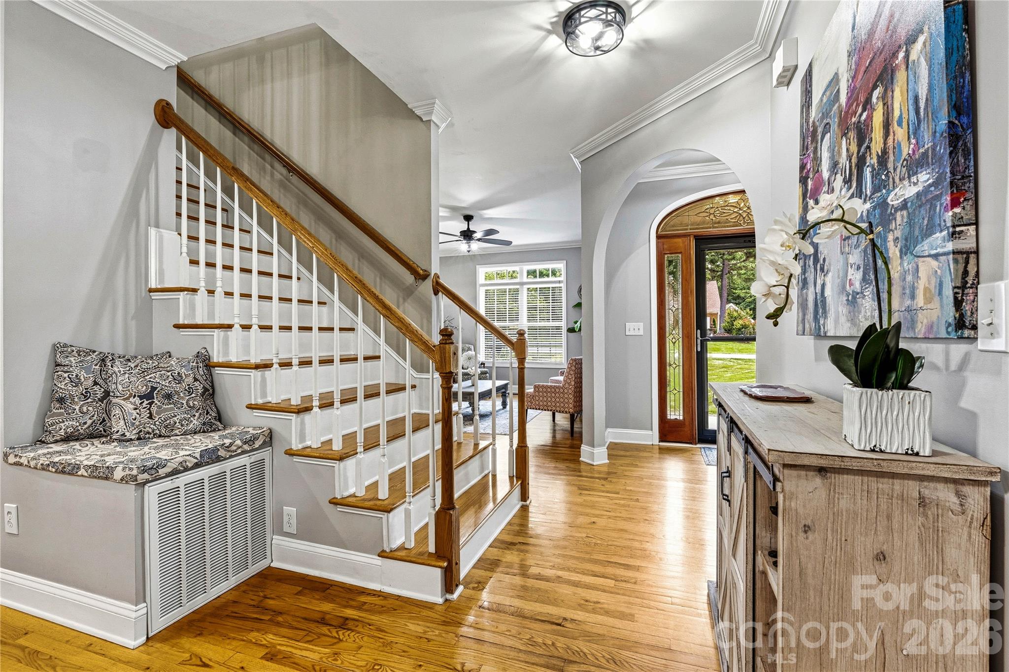 1606 High Ridge Drive Stanley, NC 28164 - Photo 18 of 44 a view of entryway and hall with wooden floor