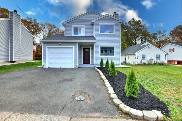 a view of a house with garden