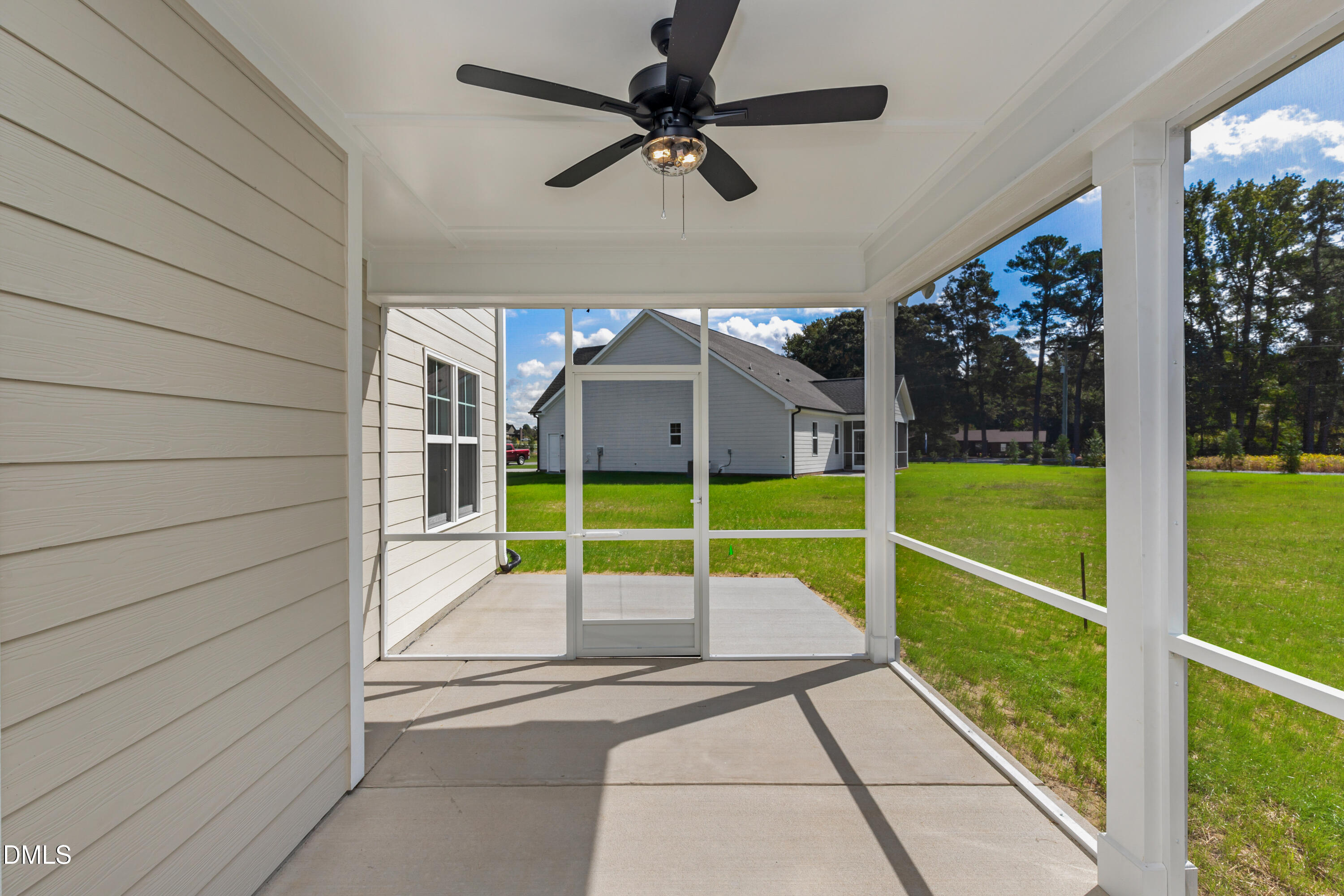 61 Croatoke Court Angier, NC 27501 - Photo 35 of 36 a view of a deck with a tv